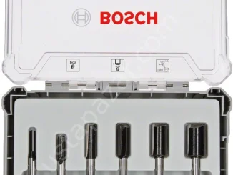 Bosch - Profesyonel 6 Parça Düz Freze Ucu Seti 8 mm Şaftlı 2607017466